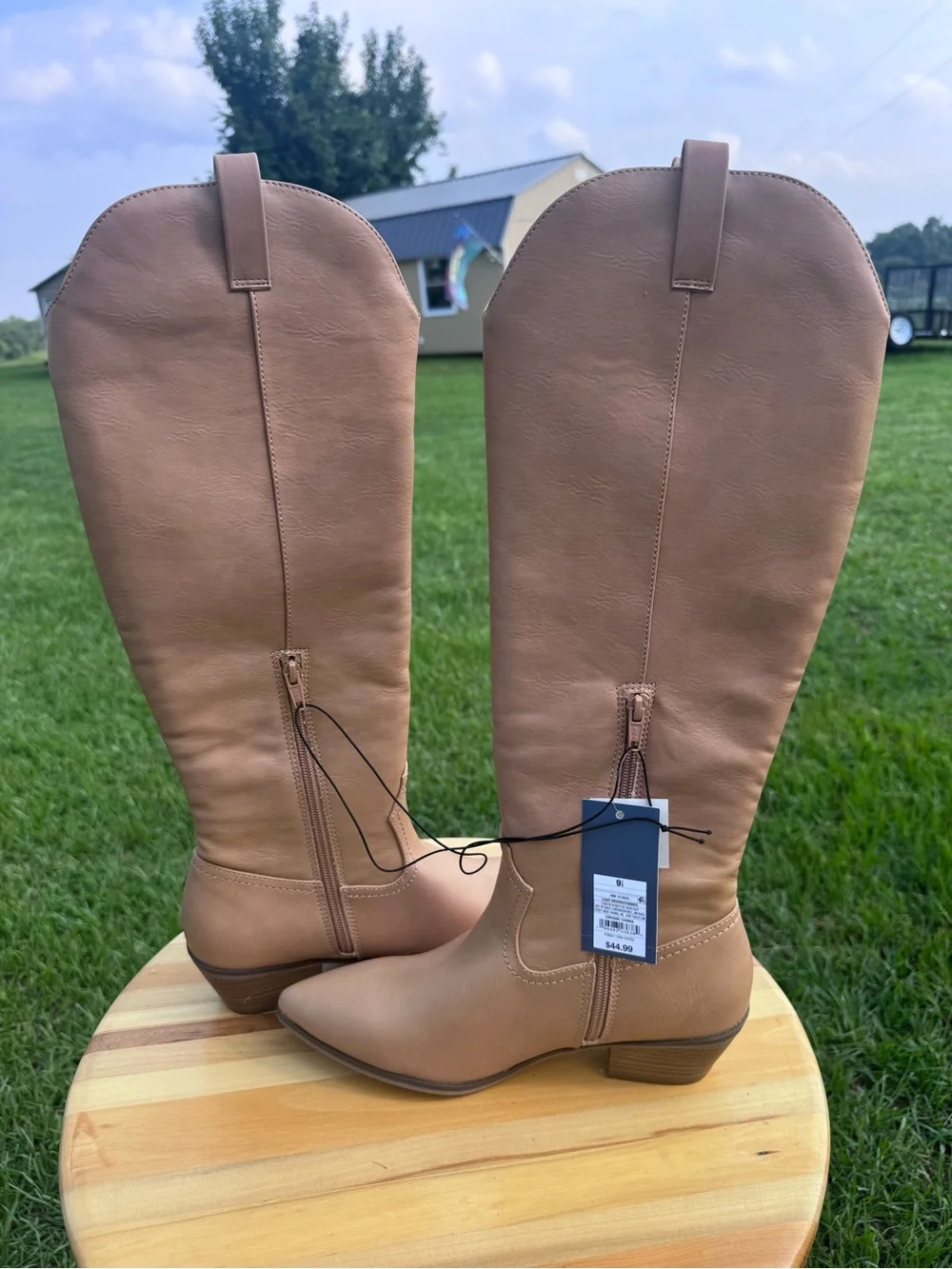 Ladies Universal Thread Over-the-Knee Boots in Tan